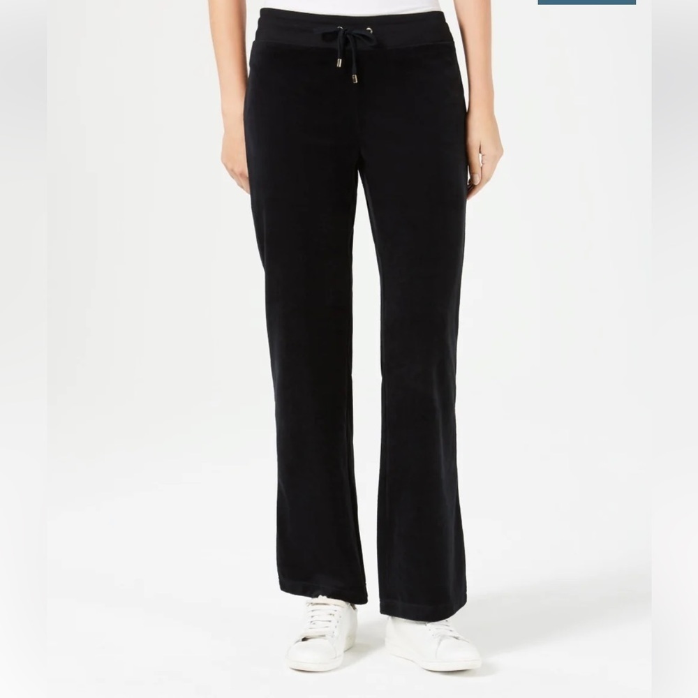 NWT Charter Club Velvet Black Pull On Pants Size PP